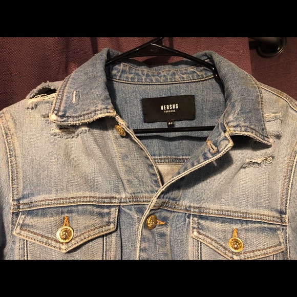 versace denim jacket womens